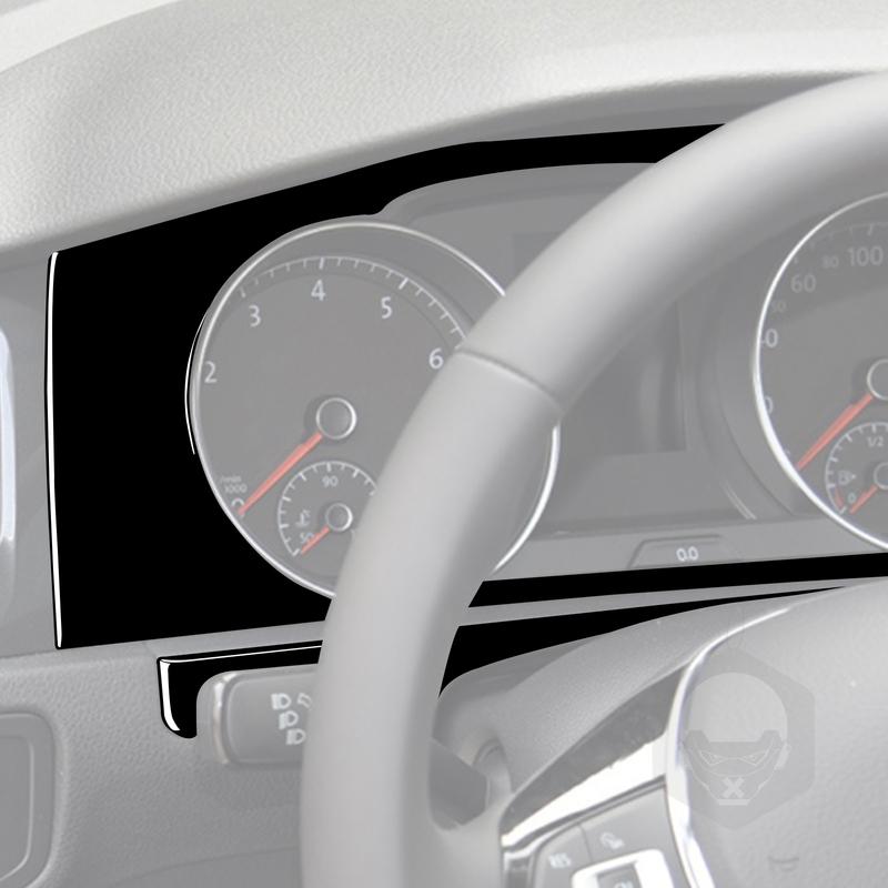 For Volkswagen Golf 7 GTI Mk7 2013 2014 2015 2016 2017 Dashboard Speedometer Cover Piano Black Sticker Car Interior Accessorie