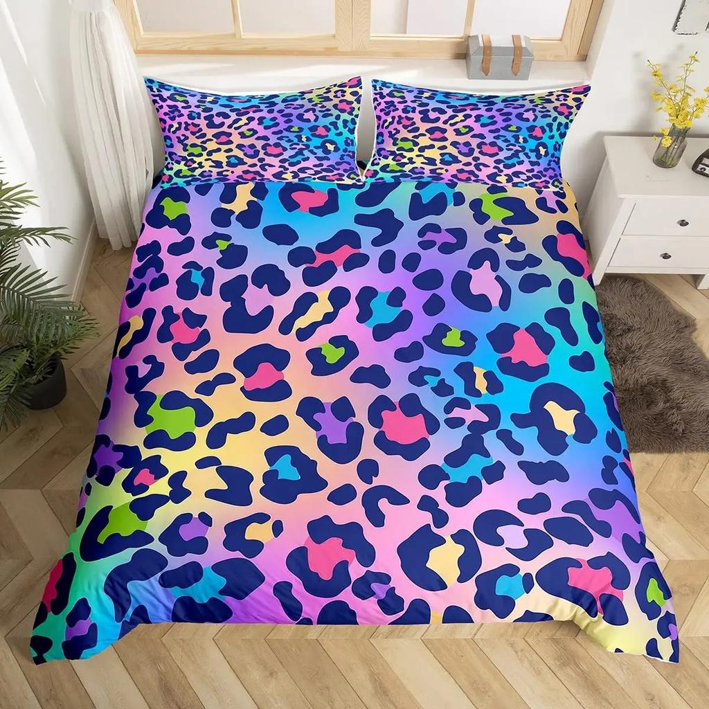 Colorful Geometric Duvet Cover Set Psychedelic Swirl Bedding Set Room Microfiber Abstract Quilt Cover for Kids Adults