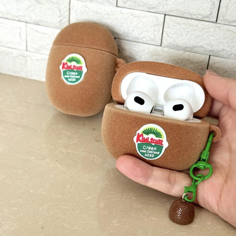 Flocking kiwi kiwi creative AirPods 1 generation earphone cover for apple bluetooth protective case pro1/1