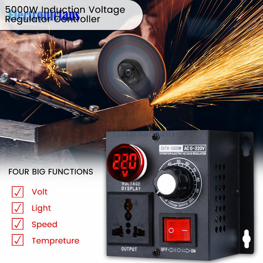 5000W Induktionsspannungsregler Controller Geschwindigkeitsregelung Thermostat Dimmung Verlangsamung 220V einphasiger Wechselstrom Regler Schalter