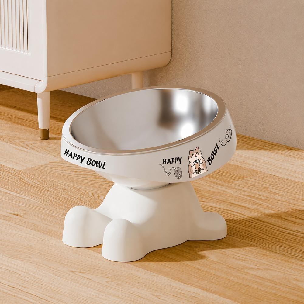Stainless Steel Elevated Cat Bowl Non-slip Raised Pet Bowl Durable Pet Feeding Bowl Cats Dogs