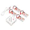 4pcs 3.7V 650mAh Rechargeable Lipo Battery Pack with JST Plug and 4?in?1 Charger for RC Cars