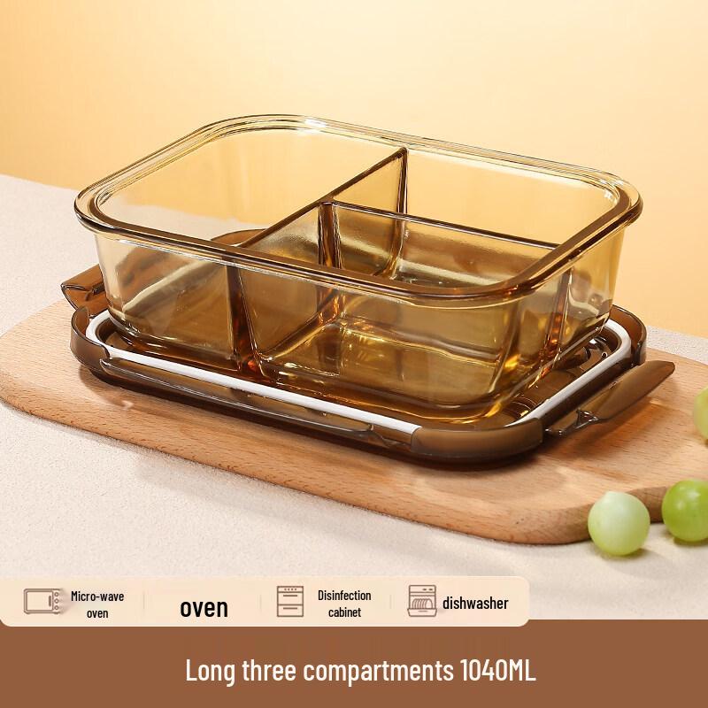 ZISIZ Microwave Safe Glass Food Storage Container