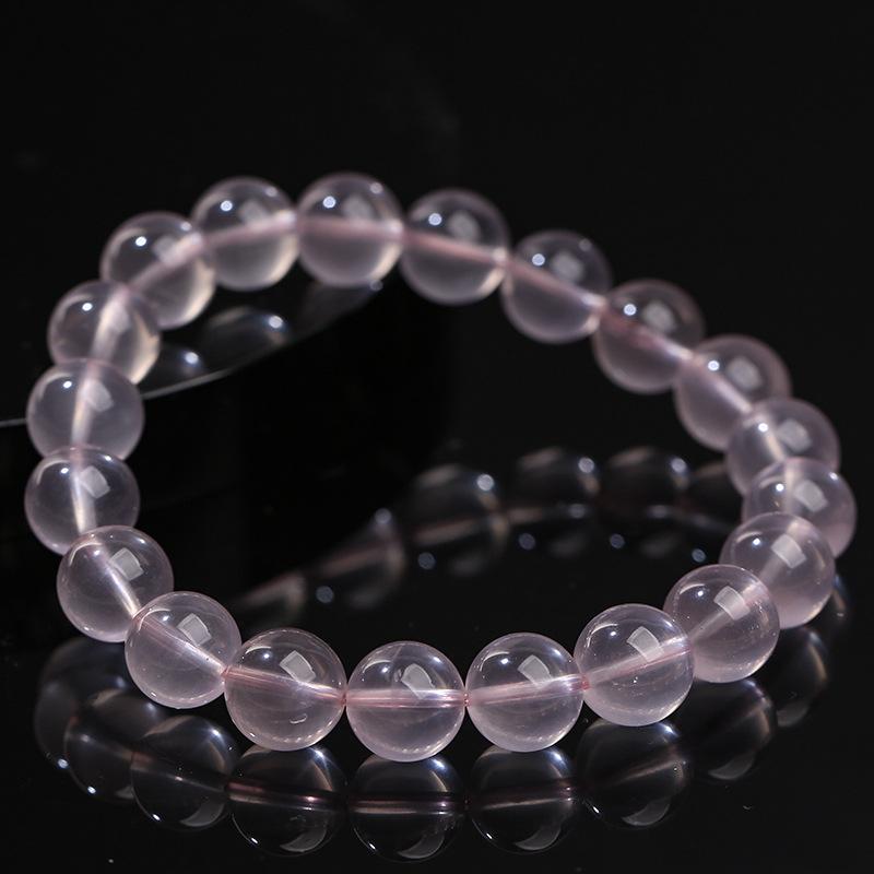 Hongchu Crystal Natural Starlight Moissanite Pink Crystal Bracelet Pink Crystal Bead Bracelet