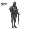 Fantasy Book Nook Figurine Medieval Knight Bookshelf Decor, Armored Bookend Statue, Gothic Library Shelf Decoration, Collectible Action Figure Castle