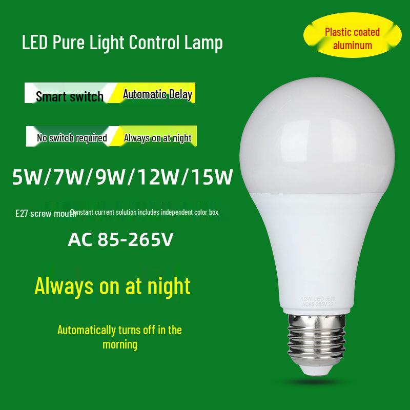 "E27 LED Infrared Motion-Sensor Sound & Light Control Bulb for Corridors"