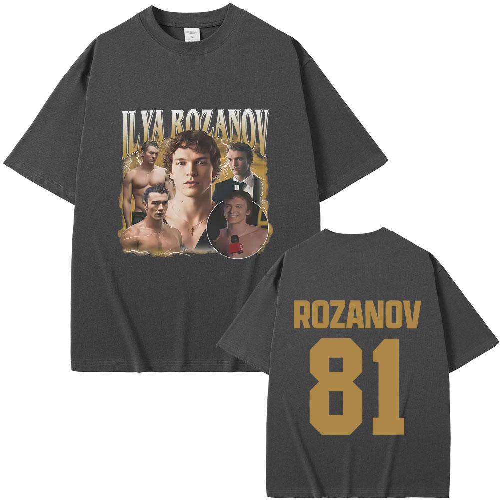 Heated Rivalry Ilya Rozanov Hollanov 81 Print Tshirt Men Women Casual Oversized Streetwear Male Fashion Vintage Crewneck Tshirt