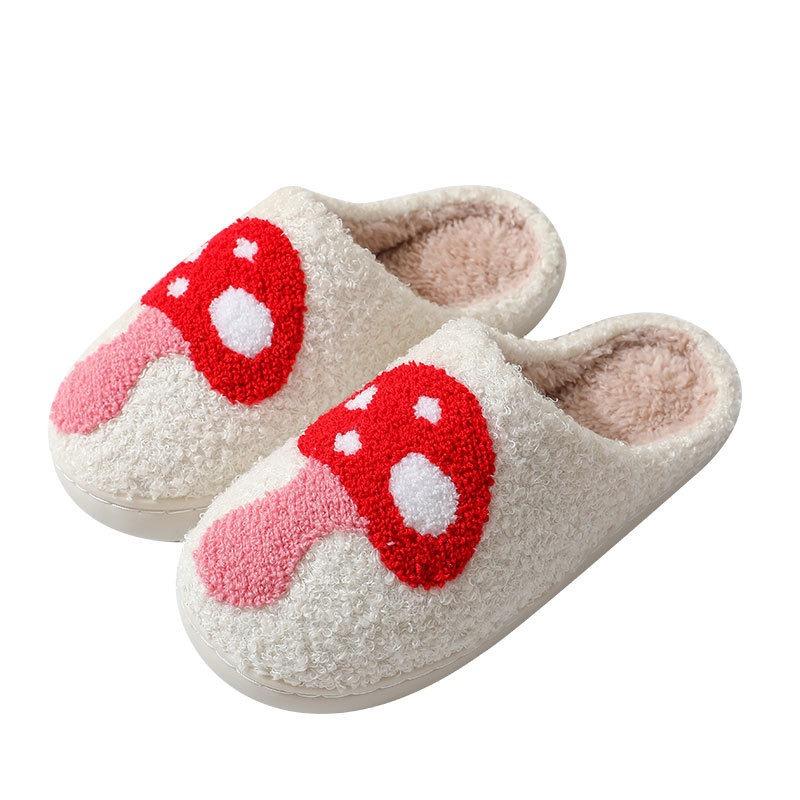 Slippers cotton slippers women winter christmas halloween cotton mop indoor home plush warm cotton slippers