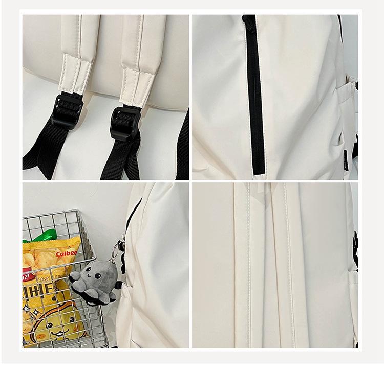 Leichter Outdoor-Reiserucksack für Damen – schlichte, einfarbige Ausführung, großes Fassungsvermögen, ideal für Freizeit und Schule.