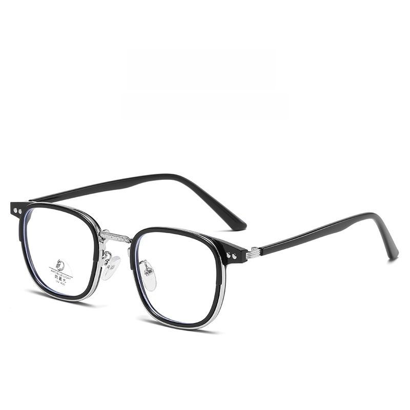 Retro Metal Tr Frame Eyeglasses With Blue Light Blocking For Men And Women