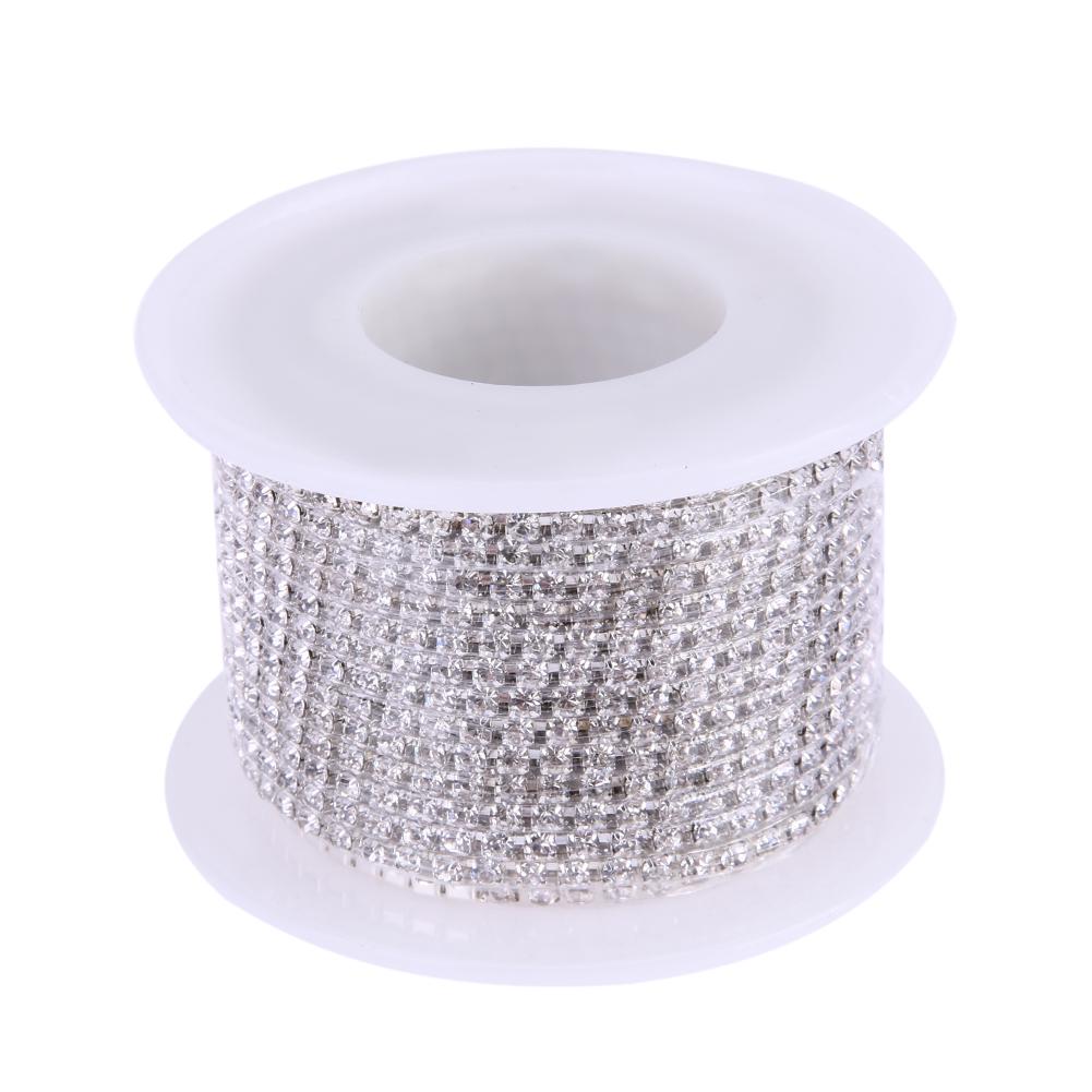 10 Yards/Roll Clothes Rhinestone Tassel Ornament Earring Bracelet Beads Diamond Decoration Accessories for Garment Bags