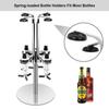 Rotatable Cocktail Shaker Stand, 4 Bottle Liquor Dispenser, Wine Rack, Beer, Alcohol, Bar, Beverage, Divider