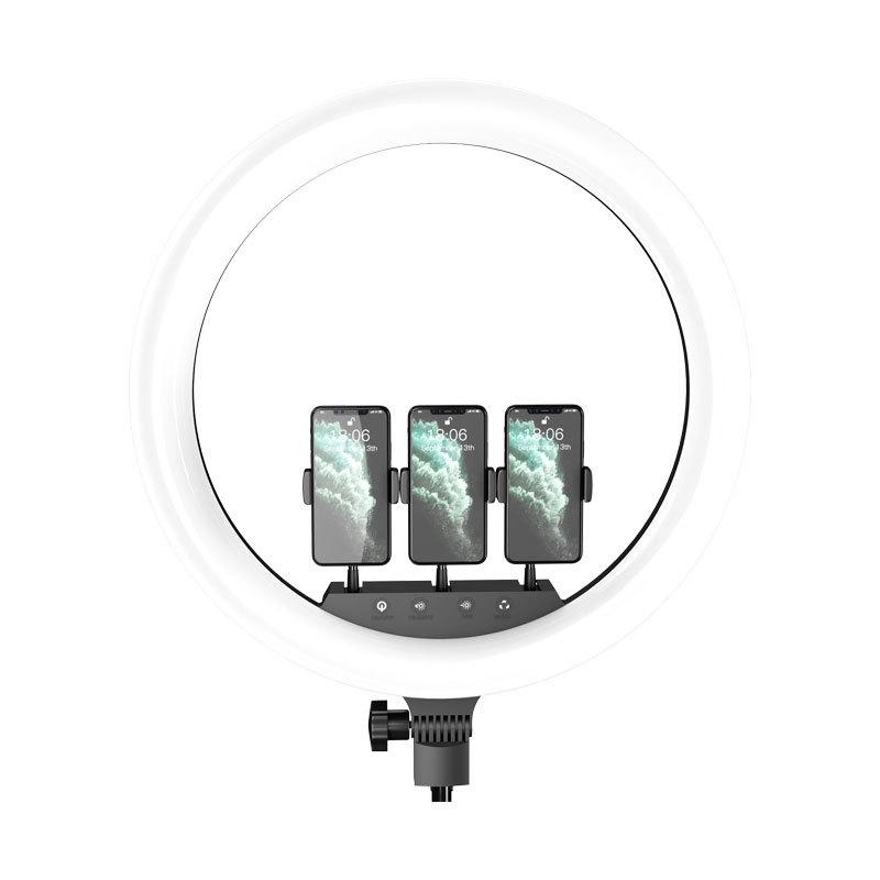 Multifunctional Mobile Phone Tripod with Floor/Desk Stand and Fill Light for Live Broadcast & Selfies