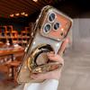 Plating For  Magnetic Stand Holder Rhinestones Case For For Iphone 17 Pro Max 16 11 12 13 14 1 Plus Diamond Bumper Cover