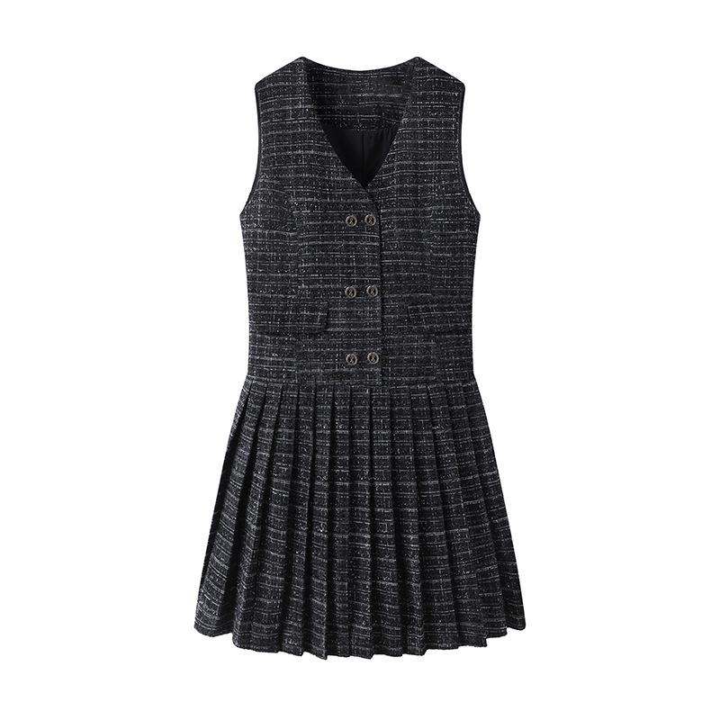 

Women s Petite Sleeveless Pleated Mini Dress - Spring 2025 Collection Small