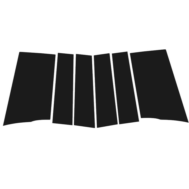 

Наклейки на обшивку дверных и оконных стоек автомобиля для Toyota Sienta XP170 2017-2023, комплекты наклеек на автомобильные дверные и оконные колонны чёрный