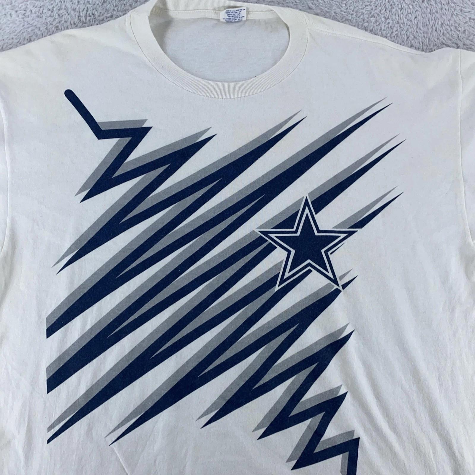Vintage Dallas Cowboys Shockwave Shirt Mens XL NFL Football Starter 90s Tee Hat L