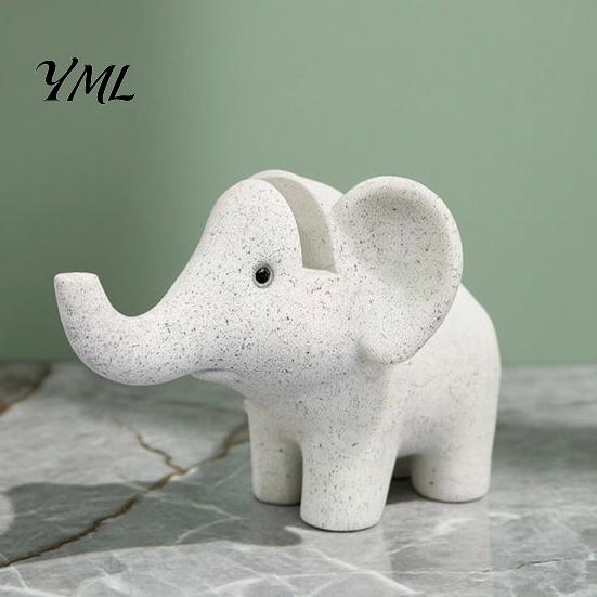 Minimalist Ornament for Home Elephant Shape Glasses Holder, Resin Spectacle Display Stand, Modern Style Stable Eyeglass Storage Eyewear Tray,