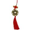 Red Chinese Knot Tassel Pendant: Auspicious Copper Coin Car Ornament for Safe Travels