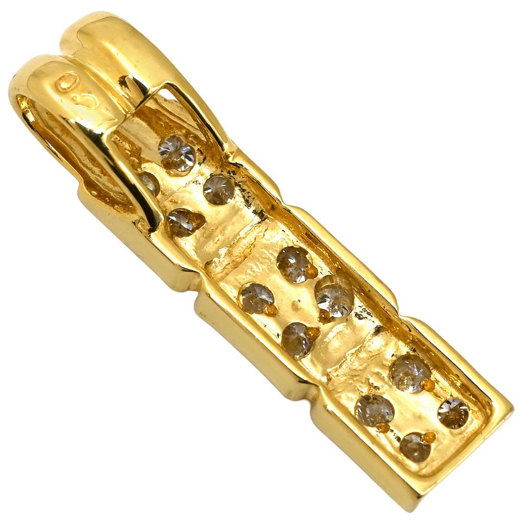 NON BRAND - Trilogy DiamondPendant top 18K Yellow Gold/diamond Array