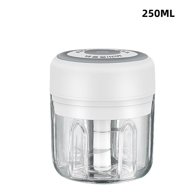 

Мини-электрический измельчитель чеснока 100/250 мл, зарядка через USB, машина для измельчения имбиря, прочная и прочная дробилка для овощей чили, кухонный инструмент