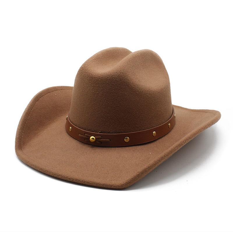 Felt Big Edge Top Hat Casual Classic Western Cowboy Hat Riding Hat Tibetan Hat Men'S And Women'S