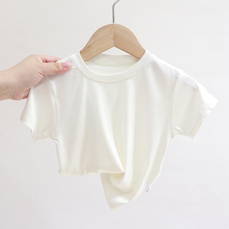 2024 Summer Kids' Korean Style Casual T-shirt - Boys' & Girls' Short-Sleeve