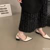 Solid Color Thick Soled High Heels Pointed Elegant Minimalist Single Shoes Women's Summer New Style Fashionable Versatile Shoes