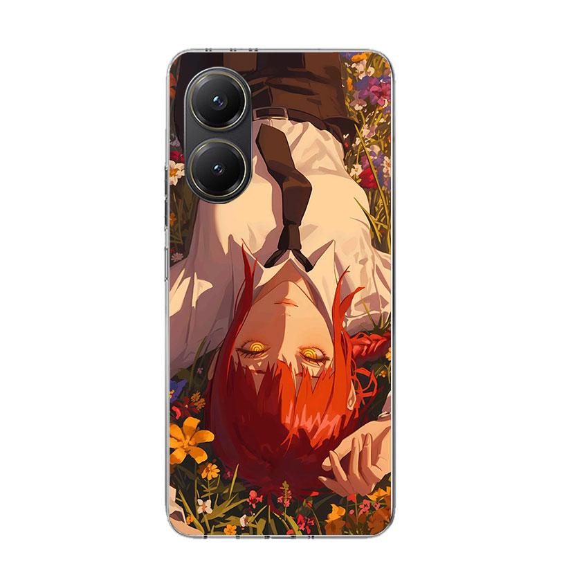 C-Chainsaw Mans Makima Phone Case For Xiaomi Poco X7 X6 X5 Pro F7 Ultra Redmi 15C 15 13 13C 12 12C 10 10A 10C 9 9A 9C 9T Cover P