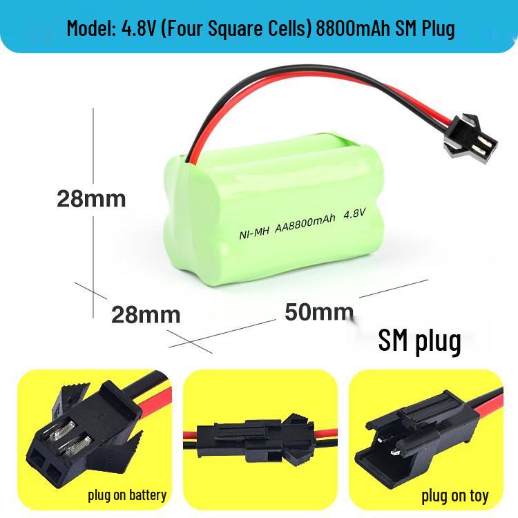 Ni-MH AA Rechargeable Battery Pack for Remote Control Cars: 3.6V To 12V