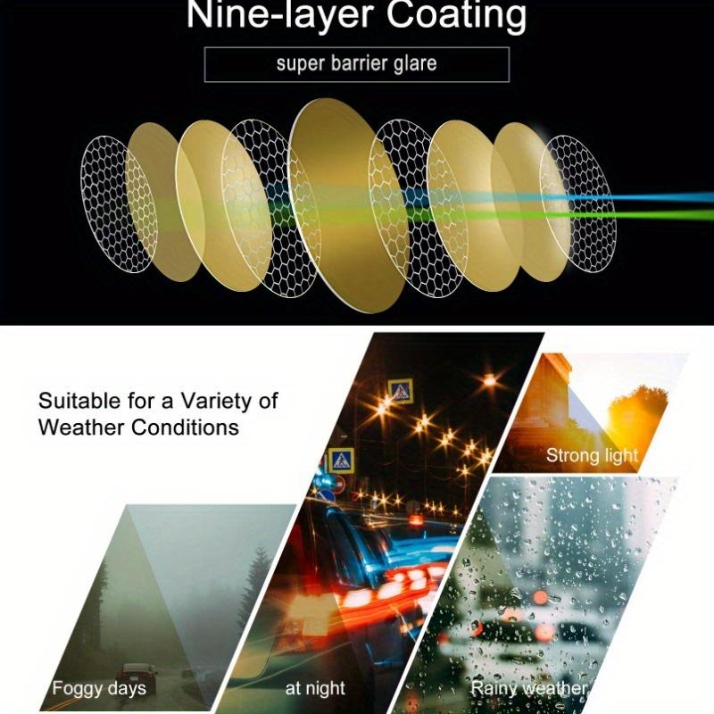 1/2 шт. большие квадратные ночные очки мужские спортивные очки ночного видения унисекс — фото 8