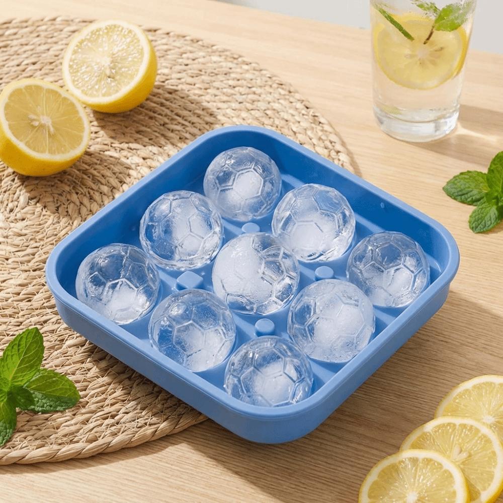 Non-stick Ice Ball Mold Silicone Football Ice Cubes Mold Multi-functional Ice Block Mold Bar