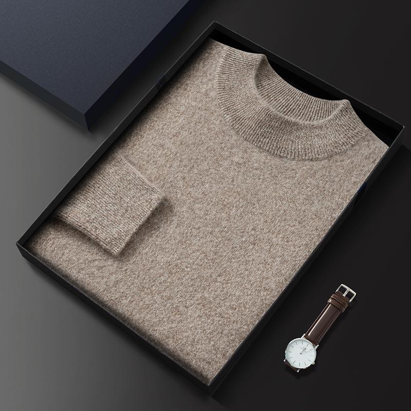 New first-line ready-to-wear semi-turtleneck cashmere sweater light luxury pullover sweater wool