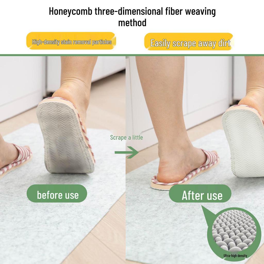 Disposable Stain-Removing Kitchen Floor Mat: Self-Adhesive, Oil & Water-Absorbing, Thickened, Odorless, Non-Slip Design.