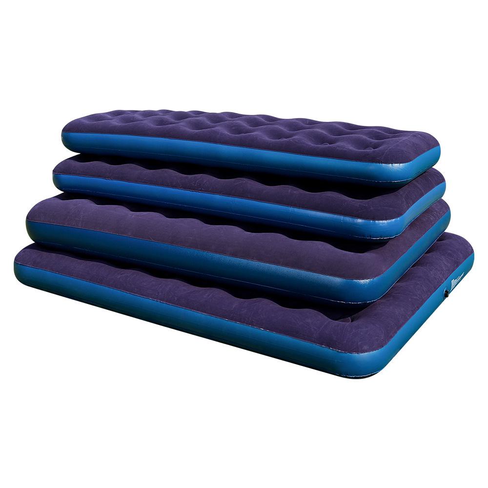 Portable Inflatable PVC Air Mattress - Thickened, Flocked, and Ideal for Camping