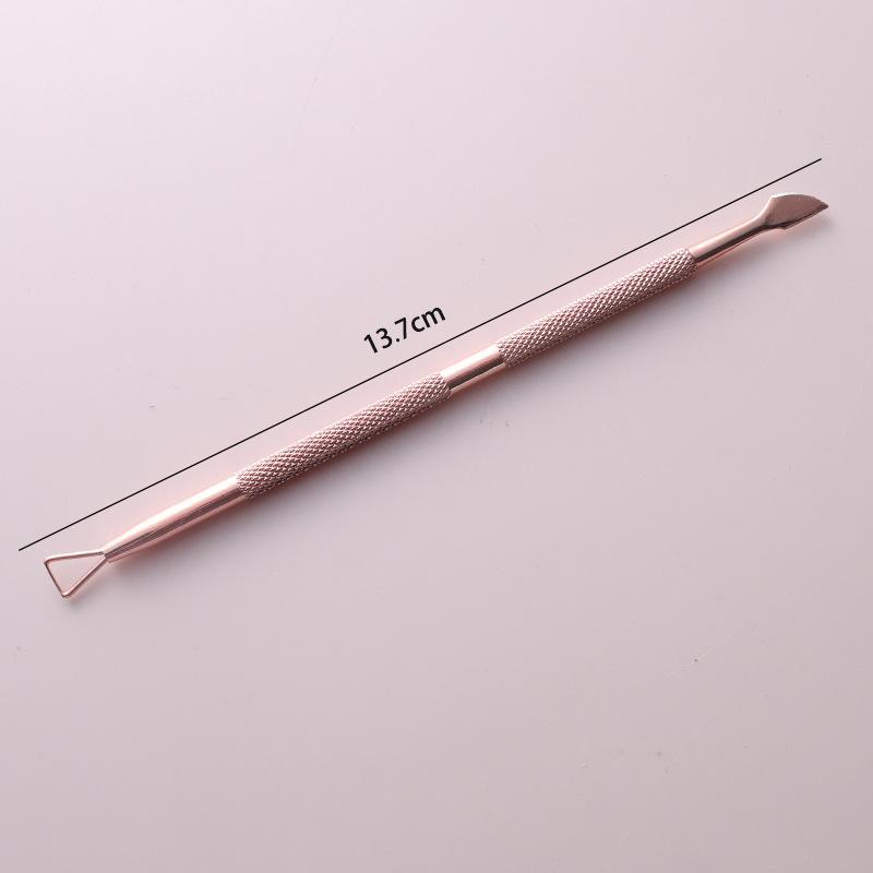 Holographic Stainless Steel Cuticle Pusher Anti-Rust Long Lasting Nail Remover Scraper for Professional Nail Salon Supplies