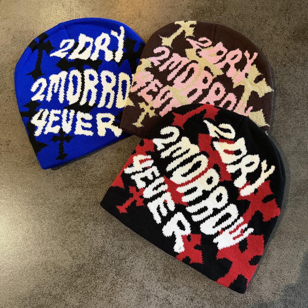 Knit Hat With Alphabet Pattern For Streetwear And Cold Weather Wear