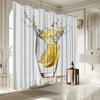 Lemon Splash Shower Curtain - Vibrant Citrus & Water Scene, Fade-Resistant Polyester,Refreshing Bathtub & Bathroom Decor