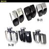 Black Titanium Mirror Silver Quad Exhaust Tips for 2014-2021 Porsche Macan/Cayenne Turbo