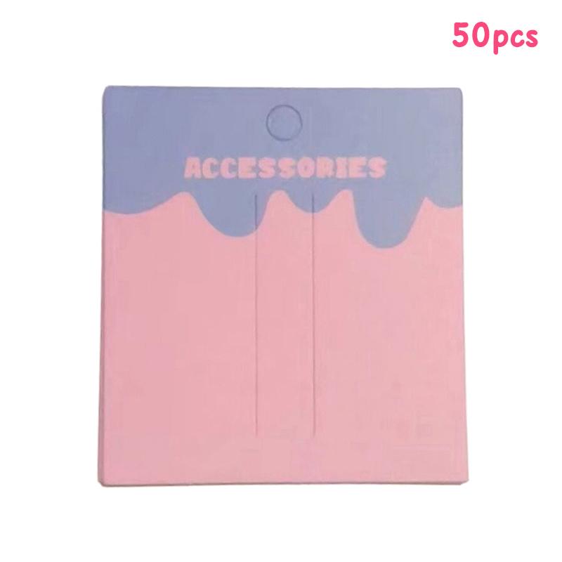 50 ks barevná závěsná spona do vlasů Papírové karty Vlásenka Držák štítků Diy Display Kartonové doplňky do vlasů Balení štítků