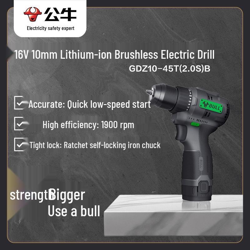 BULL 16V 10mm Cordless Brushless Drill/Screwdriver