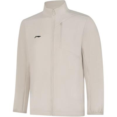 Li Ning Rahat Günlük Çok Yönlü Düz Renk Ceket Erkek Ceketleri Yulaf Ezmesi-Gri AJDU301-5