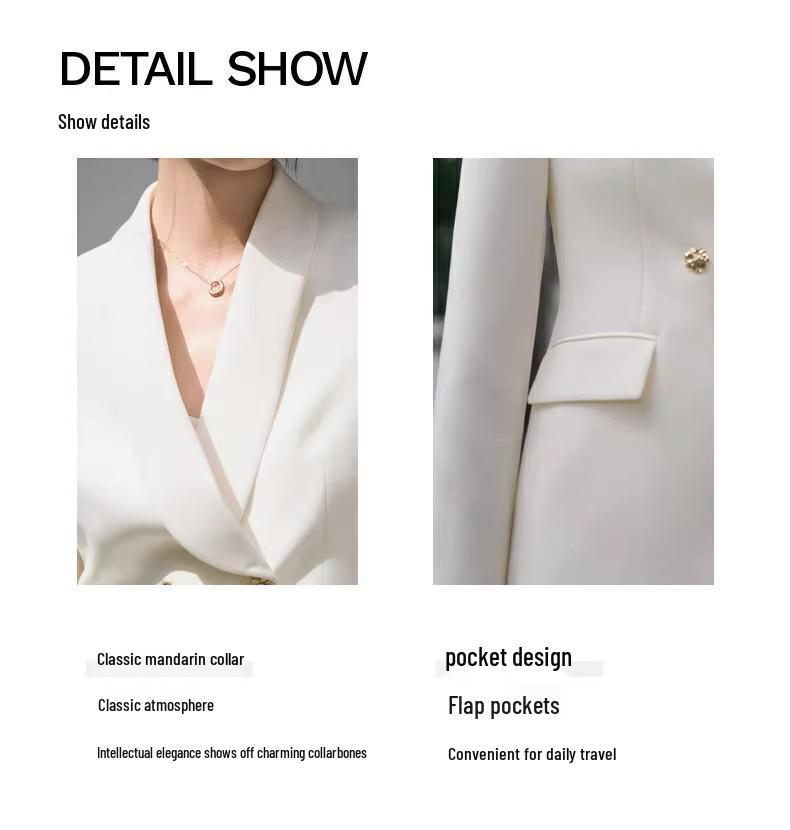 Women's Professional Slim Fit White Executive Suit Set