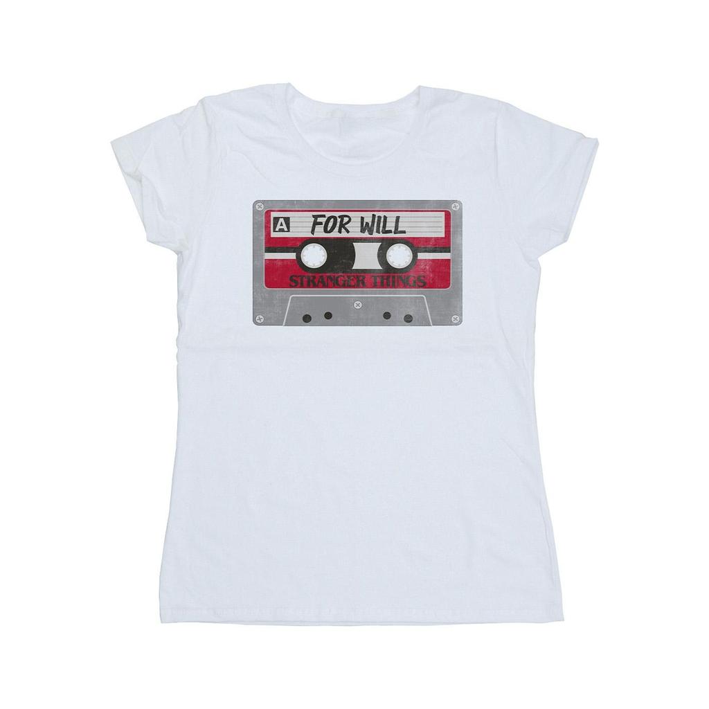 Netflix Womens/Ladies Stranger Things Cassette For Will Cotton T-Shirt