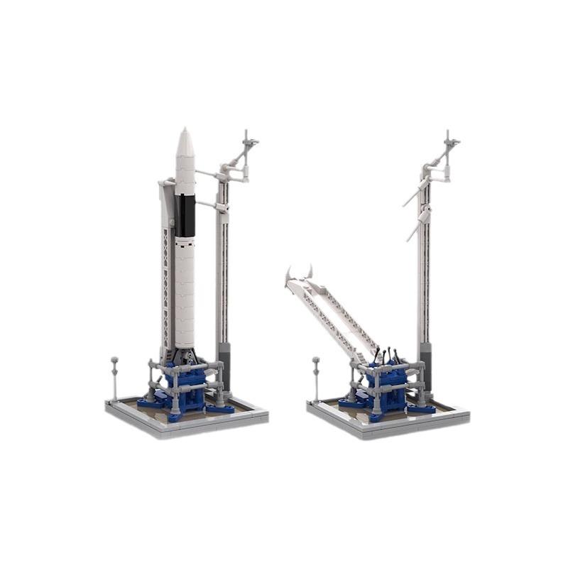 Falcon Launch Pad Saturn V Scale MOC Building Block Set Falcon 9 Rocket Space Satellite Vehicle Children's Gift