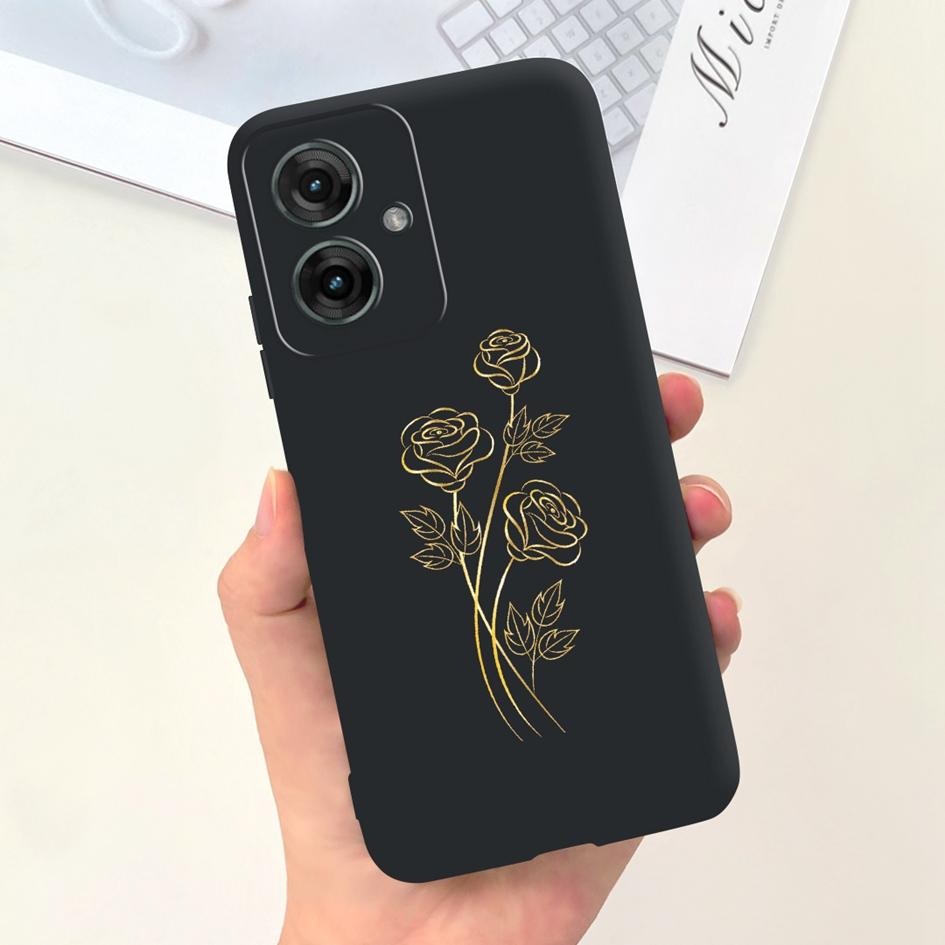 

For Motorola Moto G55 Case G 55 2024 Lovely Milk Cow Cat Painted Soft Silicone Matte Protective Cover For Moto G55 5G Phone Case Moto G55 5G