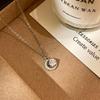 18k Gold-Plated Sterling Silver Crescent Moon Pendant Necklace for Women - Elegant Japanese Design