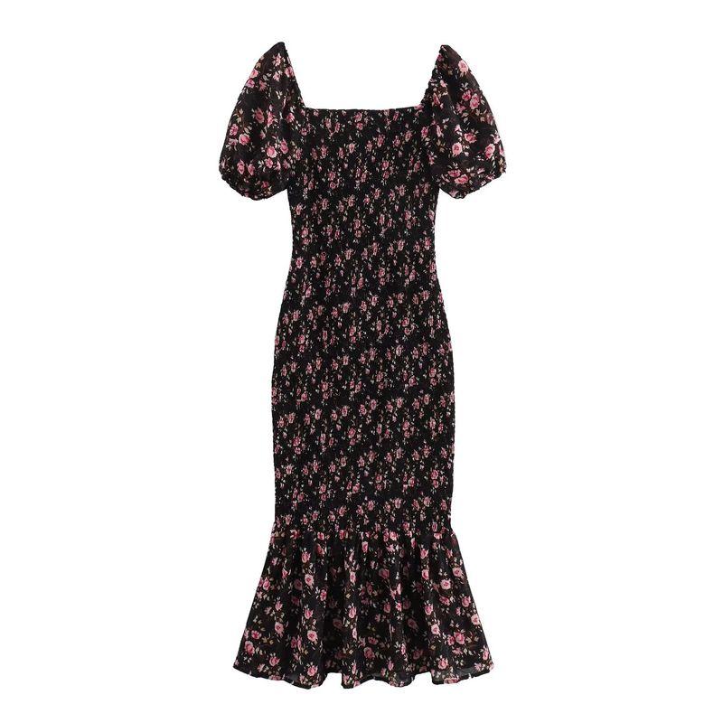 

Kaslead New Arrival Women s Clothing Fashion Style Fashion Slim Fit Slimming Minimalist Print Fishtail Dress Color L