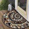 60*90cm Colorful Pebble Welcome Door Mat - Non-Slip Rubber Backing, Absorbent Doormat for Indoor/Outdoor, Decorative Entrance Mat for Home
