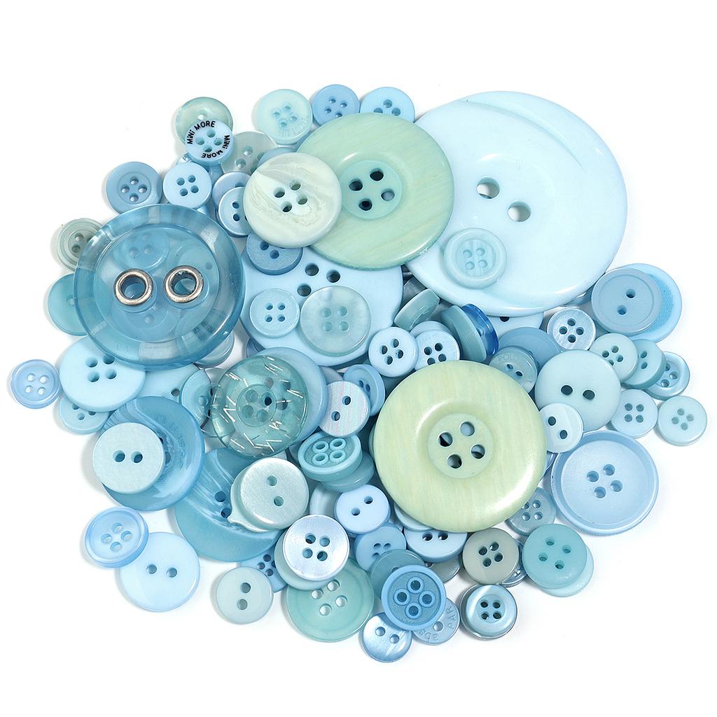 90Pcs/pack Colorful Round Resin Buttons Assorted Sizes Bulk Buttons For Handmade Creative Crafts Sewing Clothing Accessories 50g